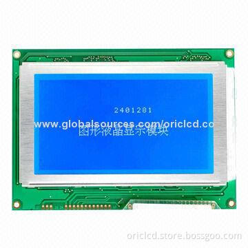 STN Negative Blue 240 x 128 Pixels Graphics LCD Module with White LED Backlight
